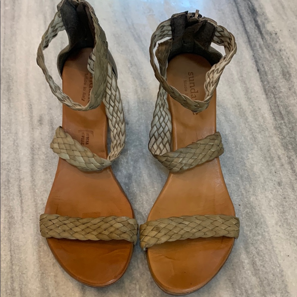 Sundance Tan Braided Sandals Casual